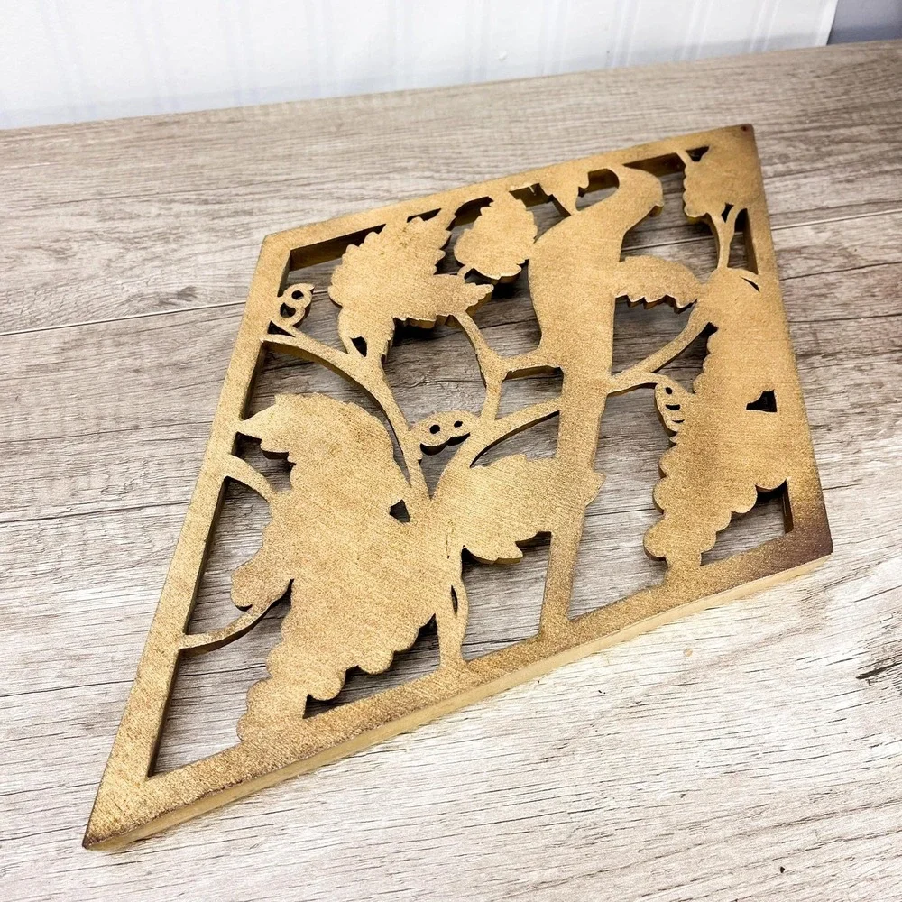 Faux Brass Bird Wall Hanging - Gold Interior‎ Decor